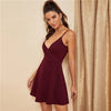Black Party Sexy Backless Solid Wrap Sleeveless Natural Waist Cami Short Dress Summer Club Night Out Women Dresses - Vimost Shop