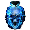 Blue Flame Skull Hoodies 3D Sweatshirts Men Women Hooded Loose Tracksuits Autumn Winter Coat Streetwear Funny Jackets Hoodie - Vimost Shop