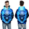 Blue Flame Skull Hoodies 3D Sweatshirts Men Women Hooded Loose Tracksuits Autumn Winter Coat Streetwear Funny Jackets Hoodie - Vimost Shop