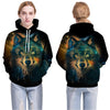Blue rose Wolf Hoodies Men 3D Sweatshirts Harajuku Hoody Quality Pullover Streatwear Tracksuits hip hop tops - Vimost Shop