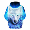 Blue rose Wolf Hoodies Men 3D Sweatshirts Harajuku Hoody Quality Pullover Streatwear Tracksuits hip hop tops - Vimost Shop