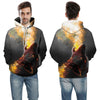Blue rose Wolf Hoodies Men 3D Sweatshirts Harajuku Hoody Quality Pullover Streatwear Tracksuits hip hop tops - Vimost Shop