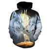 Blue rose Wolf Hoodies Men 3D Sweatshirts Harajuku Hoody Quality Pullover Streatwear Tracksuits hip hop tops - Vimost Shop