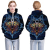 Blue rose Wolf Hoodies Men 3D Sweatshirts Harajuku Hoody Quality Pullover Streatwear Tracksuits hip hop tops - Vimost Shop