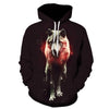 Blue rose Wolf Hoodies Men 3D Sweatshirts Harajuku Hoody Quality Pullover Streatwear Tracksuits hip hop tops - Vimost Shop