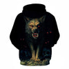 Blue rose Wolf Hoodies Men 3D Sweatshirts Harajuku Hoody Quality Pullover Streatwear Tracksuits hip hop tops - Vimost Shop