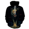 Blue rose Wolf Hoodies Men 3D Sweatshirts Harajuku Hoody Quality Pullover Streatwear Tracksuits hip hop tops - Vimost Shop