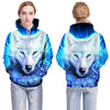 Blue rose Wolf Hoodies Men 3D Sweatshirts Harajuku Hoody Quality Pullover Streatwear Tracksuits hip hop tops - Vimost Shop