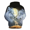 Blue rose Wolf Hoodies Men 3D Sweatshirts Harajuku Hoody Quality Pullover Streatwear Tracksuits hip hop tops - Vimost Shop