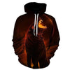 Blue rose Wolf Hoodies Men 3D Sweatshirts Harajuku Hoody Quality Pullover Streatwear Tracksuits hip hop tops - Vimost Shop