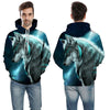 Blue rose Wolf Hoodies Men 3D Sweatshirts Harajuku Hoody Quality Pullover Streatwear Tracksuits hip hop tops - Vimost Shop