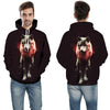 Blue rose Wolf Hoodies Men 3D Sweatshirts Harajuku Hoody Quality Pullover Streatwear Tracksuits hip hop tops - Vimost Shop