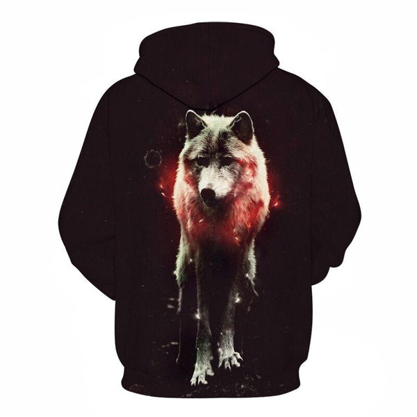 Blue rose Wolf Hoodies Men 3D Sweatshirts Harajuku Hoody Quality Pullover Streatwear Tracksuits hip hop tops - Vimost Shop