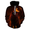 Blue rose Wolf Hoodies Men 3D Sweatshirts Harajuku Hoody Quality Pullover Streatwear Tracksuits hip hop tops - Vimost Shop