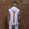 Bodybuilding Stringer Tank Top with hooded Mens Gyms Clothing Fitness Mens Sleeveless Vests Cotton Singlets Muscle Sports vest - Vimost Shop
