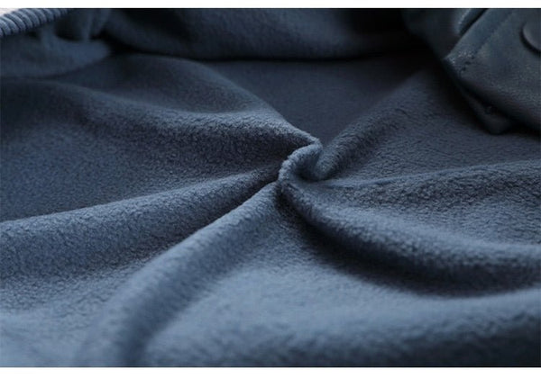 Bomber Jacket Men Furry Letter Cute Bear Leather Baseball Coat Windproof Fleece Soft Cozy Warm College Style Streetwear - Vimost Shop