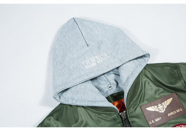 Bomber Men Badge Air Pilot MA-1 Men's Jacket Hip Hop Outwear - Vimost Shop