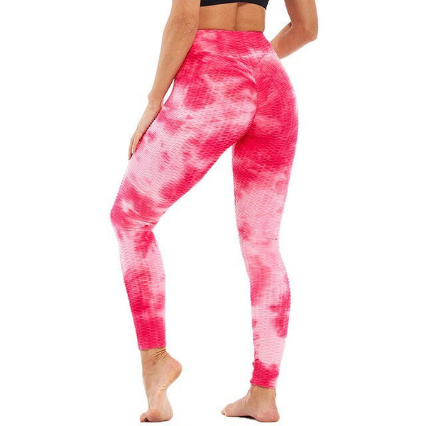Booty Enhancing Tie-dye Print Workout Pants Gym Fitness Leggings High Waist Seamless Leggins Jogging Trousers Training Wear - Vimost Shop