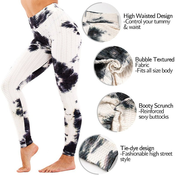 Booty Enhancing Tie-dye Print Workout Pants Gym Fitness Leggings High Waist Seamless Leggins Jogging Trousers Training Wear - Vimost Shop