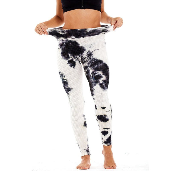 Booty Enhancing Tie-dye Print Workout Pants Gym Fitness Leggings High Waist Seamless Leggins Jogging Trousers Training Wear - Vimost Shop