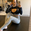 Booty Enhancing Yoga Pants Hollow Out Gym Sport Leggings High Waist Fitness Tights Workout Running Sweatpants Jogging Trousers - Vimost Shop