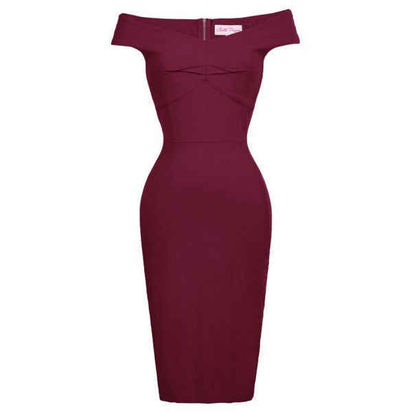 BP Womens Pin Up 1950s Retro Business OL Lady Hips-Wrapped Bodycon Pencil Skirts - Vimost Shop