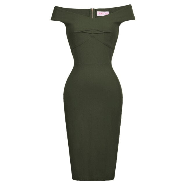 BP Womens Pin Up 1950s Retro Business OL Lady Hips-Wrapped Bodycon Pencil Skirts - Vimost Shop