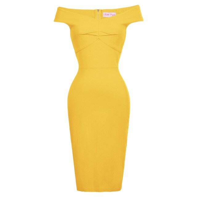 BP Womens Pin Up 1950s Retro Business OL Lady Hips-Wrapped Bodycon Pencil Skirts - Vimost Shop