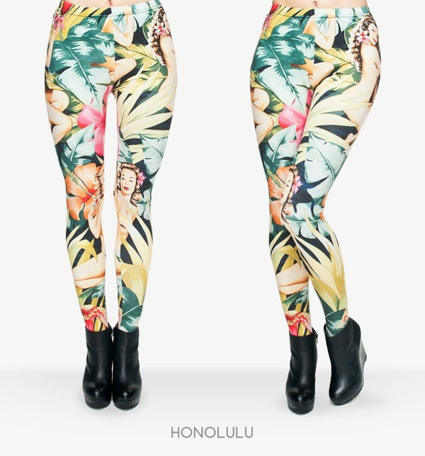 Brand Fashion Camo Branches 3D Printing High Quality Slim Legging Women Casual Home Leggings Woman Pants - Vimost Shop