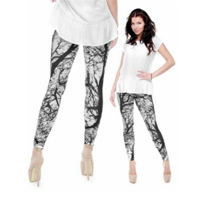 Brand Fashion Camo Branches 3D Printing High Quality Slim Legging Women Casual Home Leggings Woman Pants - Vimost Shop