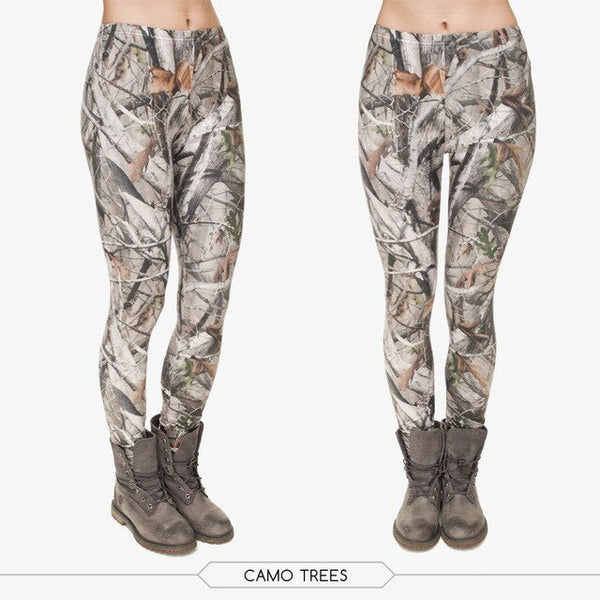 Brand Fashion Camo Branches 3D Printing High Quality Slim Legging Women Casual Home Leggings Woman Pants - Vimost Shop