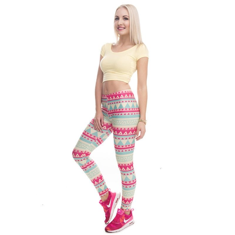 Brand New Fashion Aztec Printing legins Punk Women's Legging Stretchy Trousers Casual Slim fit Pants Leggings - Vimost Shop
