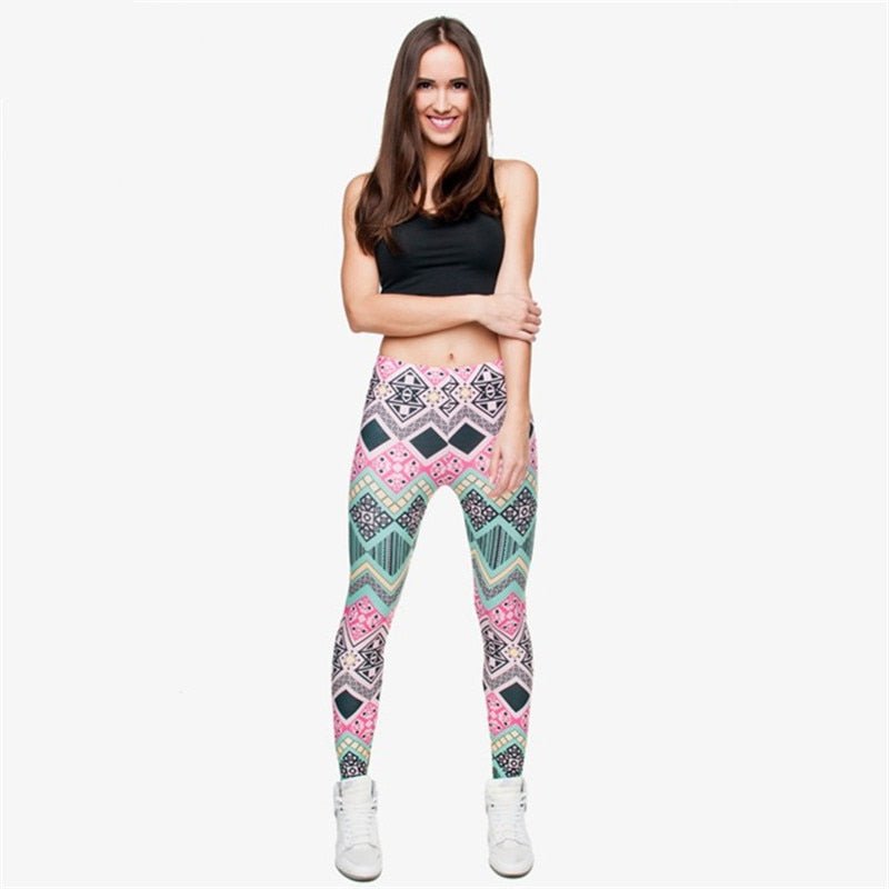 Brand New Fashion Aztec Printing legins Punk Women's Legging Stretchy Trousers Casual Slim fit Pants Leggings - Vimost Shop