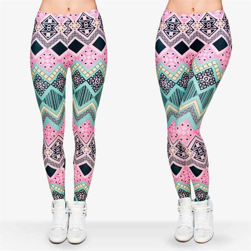Brand New Fashion Aztec Printing legins Punk Women's Legging Stretchy Trousers Casual Slim fit Pants Leggings - Vimost Shop