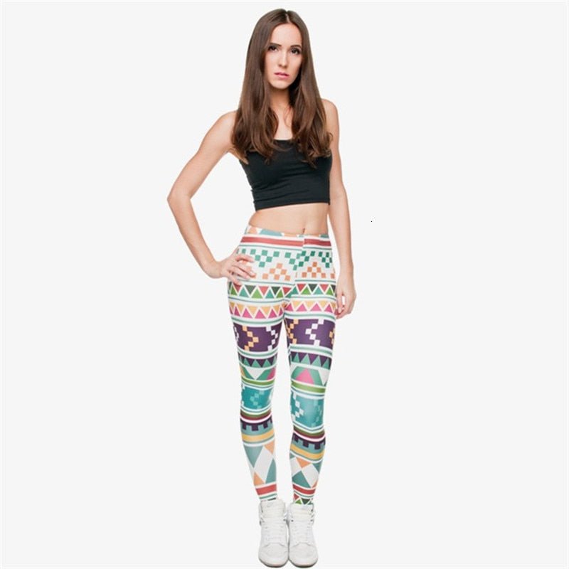 Brand New Fashion Aztec Printing legins Punk Women's Legging Stretchy Trousers Casual Slim fit Pants Leggings - Vimost Shop
