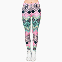 Brand New Fashion Aztec Printing legins Punk Women's Legging Stretchy Trousers Casual Slim fit Pants Leggings