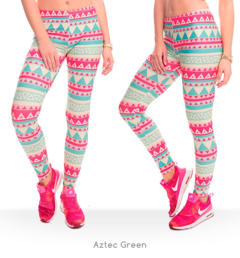 Brand New Fashion Aztec Printing legins Punk Women's Legging Stretchy Trousers Casual Slim fit Pants Leggings - Vimost Shop
