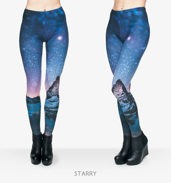 Brand Night Moon 3D Printing Our world Legging Punk Women Legins Stretchy Trousers Casual Pants Leggings - Vimost Shop