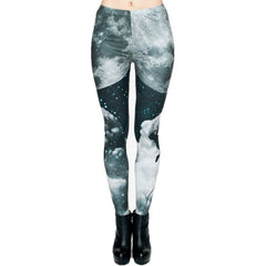Brand Night Moon 3D Printing Our world Legging Punk Women Legins Stretchy Trousers Casual Pants Leggings