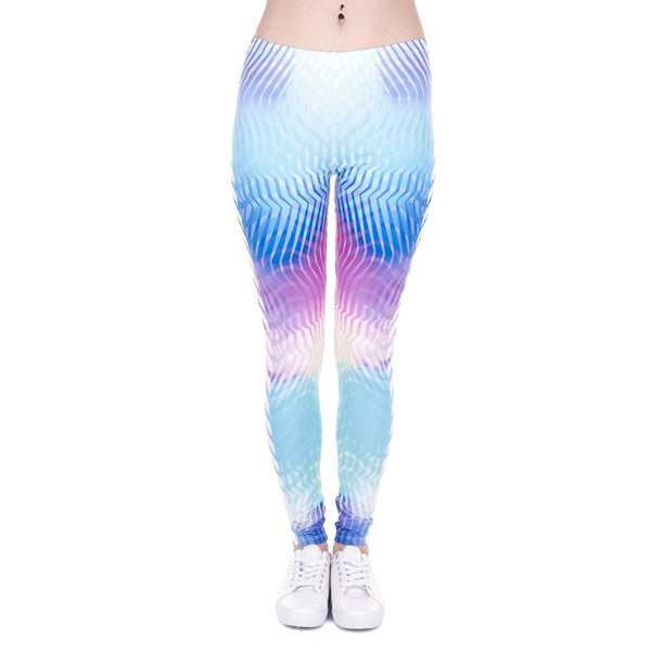 Brand Women Leggings White Arrowa Hologrephic Printing - Vimost Shop