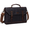 Briefcase for Men Vintage Canvas Messenger Bag Laptop Satchel Shoulder Bag Bookbag with Detachable Strap Briefcase Men - Vimost Shop