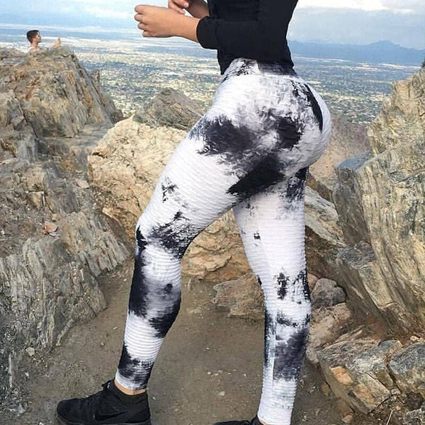 Butt Ruched Yoga Pants Tie-dye Streetwear High Waist Fitness Legging Running Athletic Trousers Gym Activewear Sport Leggings - Vimost Shop