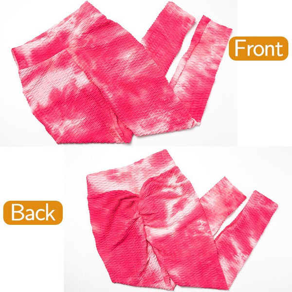 Butt Ruched Yoga Pants Tie-dye Streetwear High Waist Fitness Legging Running Athletic Trousers Gym Activewear Sport Leggings - Vimost Shop