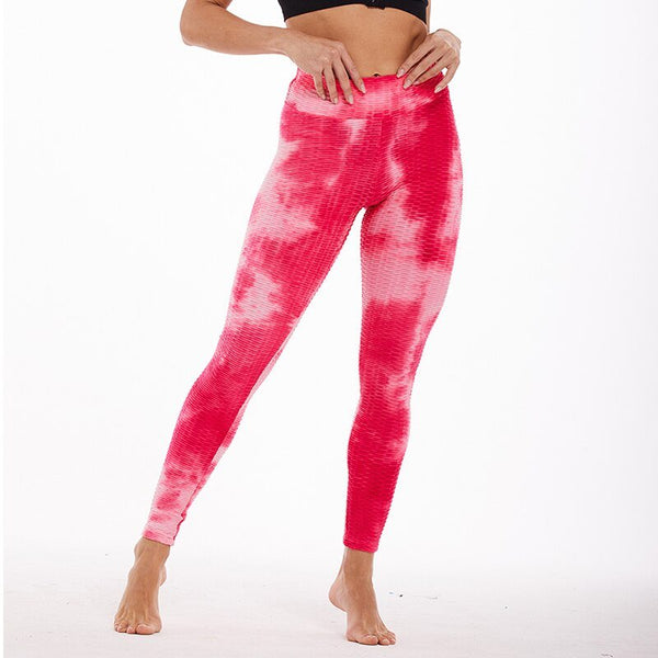 Butt Ruched Yoga Pants Tie-dye Streetwear High Waist Fitness Legging Running Athletic Trousers Gym Activewear Sport Leggings - Vimost Shop