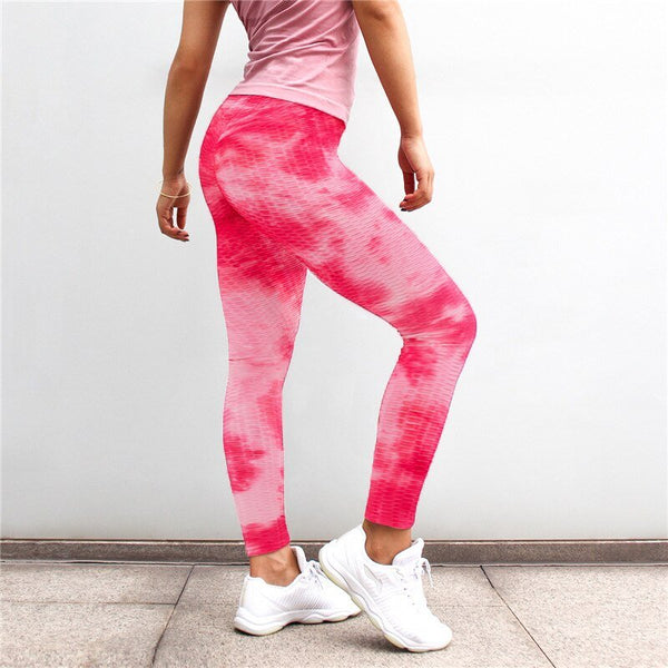 Butt Ruched Yoga Pants Tie-dye Streetwear High Waist Fitness Legging Running Athletic Trousers Gym Activewear Sport Leggings - Vimost Shop