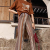 Butterfly Print High Waist Straight Casual Indie Folk Women Pants Autumn Korean Ladies Daily Flare Trouser - Vimost Shop