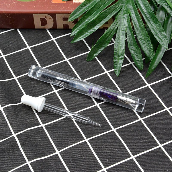 C1 Large Ink Capacity Eyedropper Transparent Clear Fountain Eye Dropper Filling Pen F Nib Ink Pen Converter Ink Pen Gift - Vimost Shop