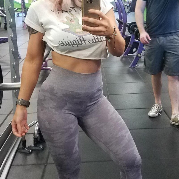 Camo Fitness Sport Yoga Pants High Waist Seamless Leggings Booty Lifter Leggins Gym Activewear Running Tights Workout Wear - Vimost Shop