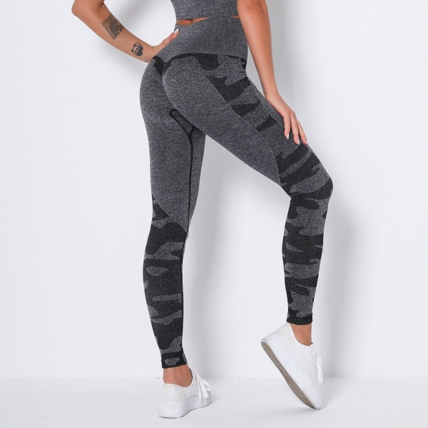 Camo Fitness Yoga Pants Booty Scrunch Seamless Leggings High Waist Gym Sportwear Running Tights Workout Pants Jogging Trousers - Vimost Shop