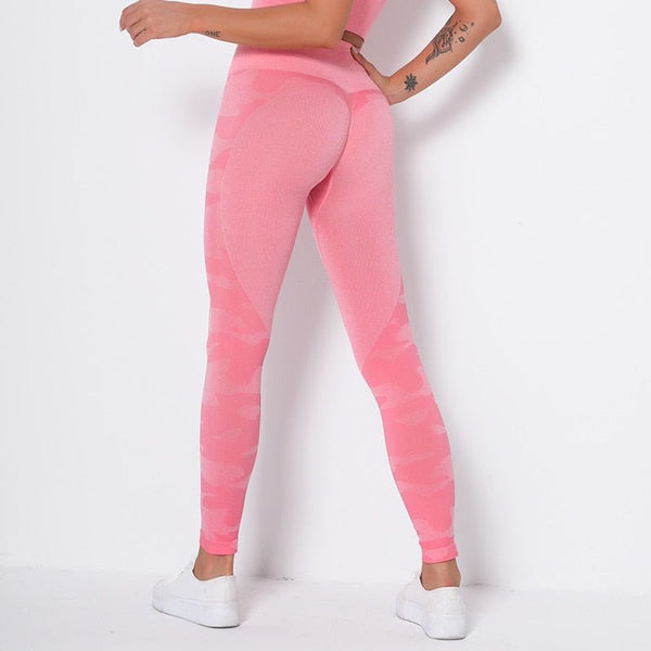 Camo Fitness Yoga Pants Booty Scrunch Seamless Leggings High Waist Gym Sportwear Running Tights Workout Pants Jogging Trousers - Vimost Shop